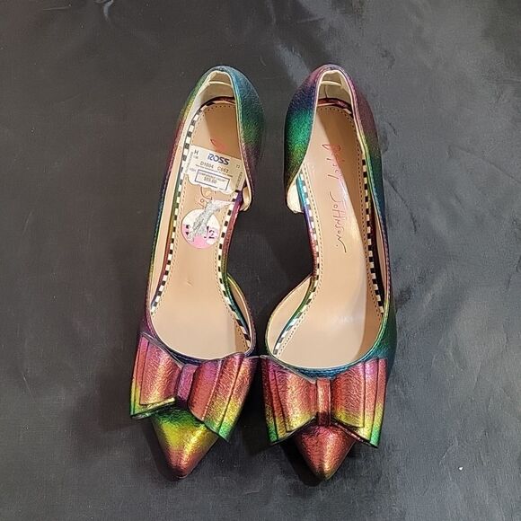 BRAND NEW BETSEY JOHNSON BARI RAINBOW D'ORSAY BOWKNOT HEEL SHOES - Picture 4 of 14